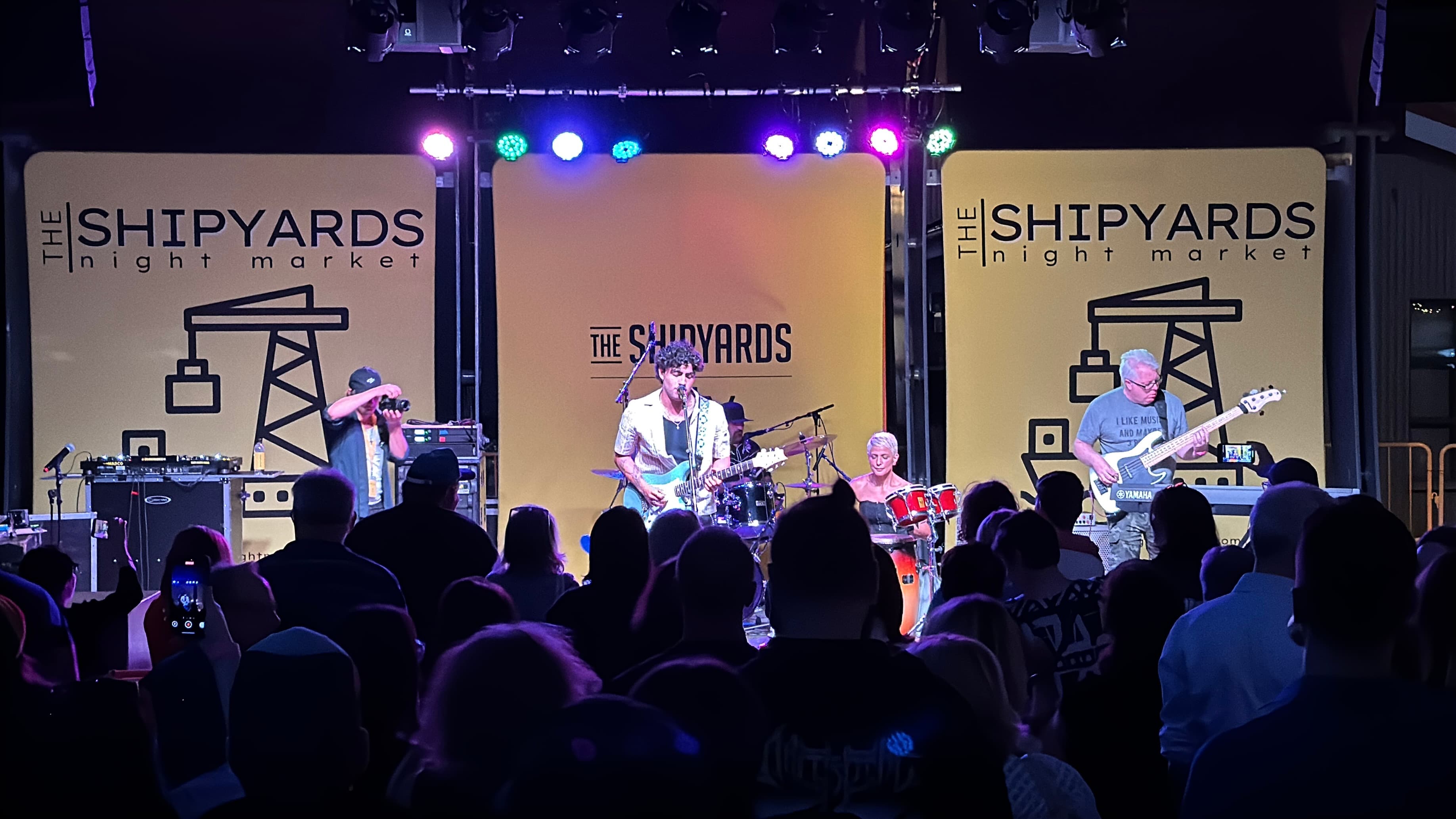 Shipyards Night Market — live music on stage