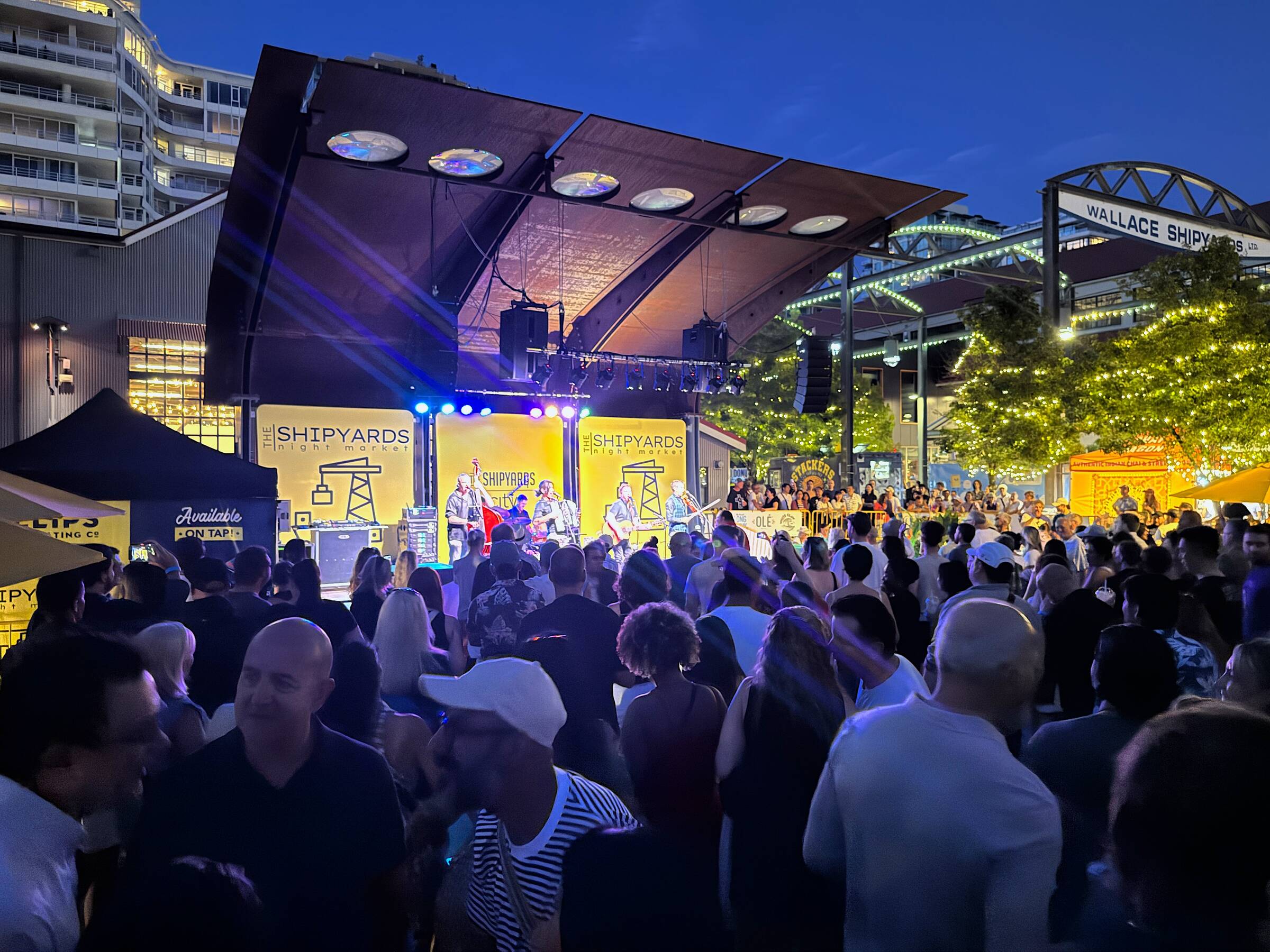 Shipyards Night Market — live music on the waterfront