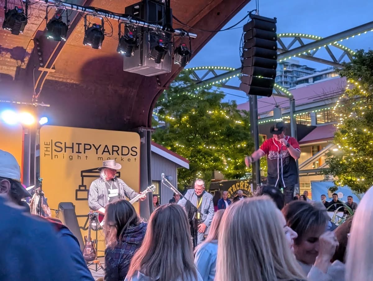 Live band on stage at Shipyards Night Market