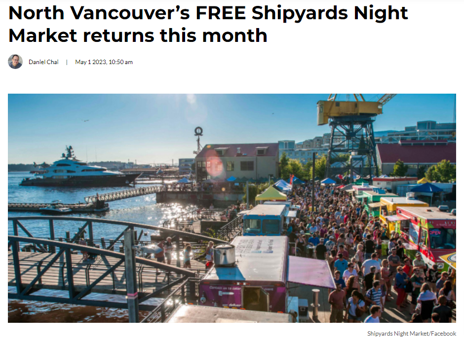 Press image_ Daily Hive_Written By Daniel Chai-NORTH VANCOUVER’S FREE SHIPYARDS NIGHT MARKET RETURNS THIS MONTH